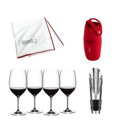 Riedel Vinum Cabernet Sauvignon and Merlot (4-Pack) with Accessories