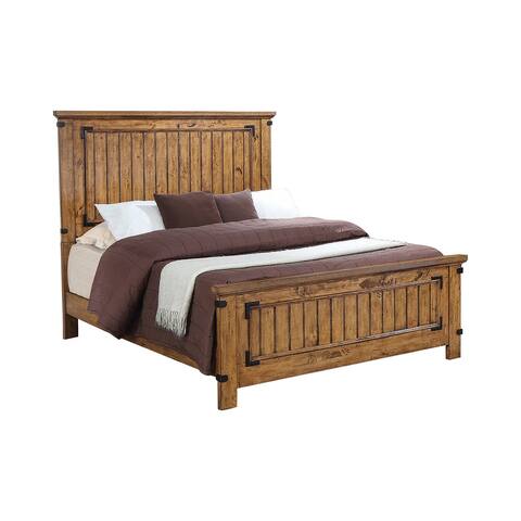 Wood Bed in Rustic Honey