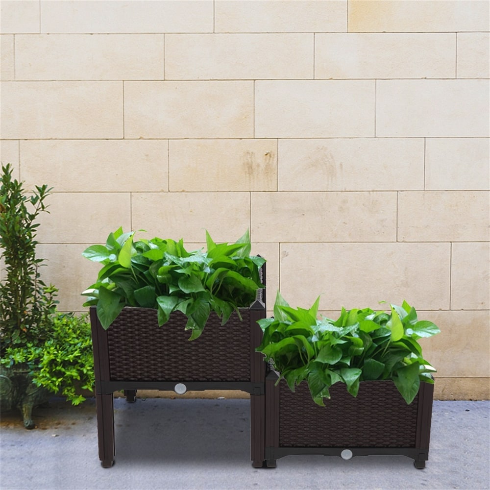 Liveditor2pcs Free Splicing Injection Planting Box White 8 X 10 Yes Yes Rectangular Mid Century Modern Planter Box 8 X 10 Assembly Required Dailymail Unique and very cool mid century modern fiberglass planter that is lit from within !! shop dailymail