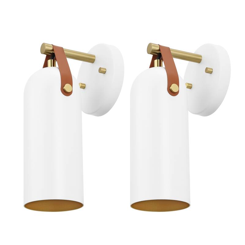 SAFAVIEH Lighting Ranya 6-inch Downward Light Wall Sconce with Bulbs (Set of 2) - 5.5 In. W x 5.1 In. D x 12 In. H - 6Wx5Dx12H