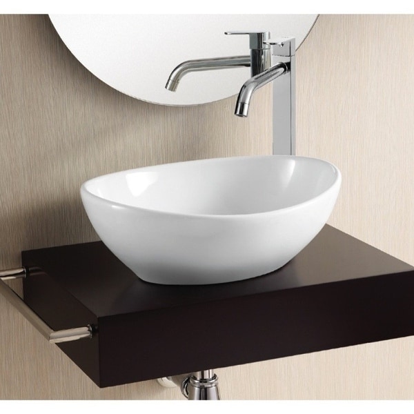 Nameeks CA4047 Caracalla 15-3/8" Ceramic Vessel Bathroom Sink - White