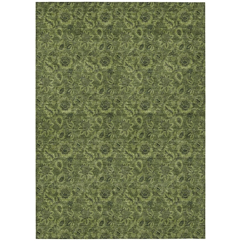 HomeRoots Floral Transitional Rectangle Outdoor Rug