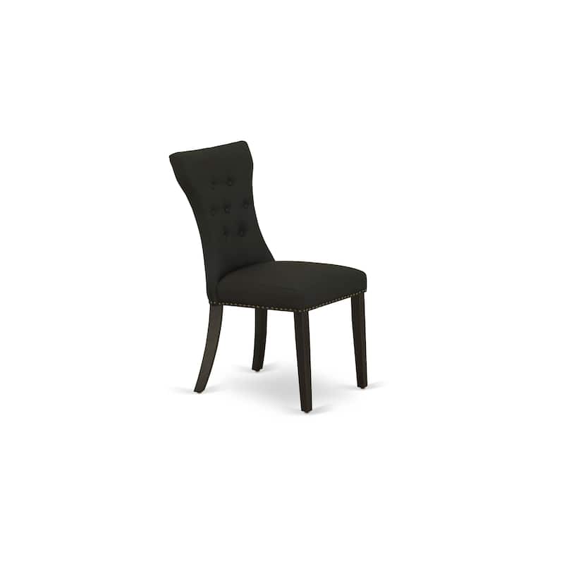 East West Furniture 5 Piece Kitchen Table Set- a Dining Table and 4 Linen Fabric Parsons Chairs(Finish Options)