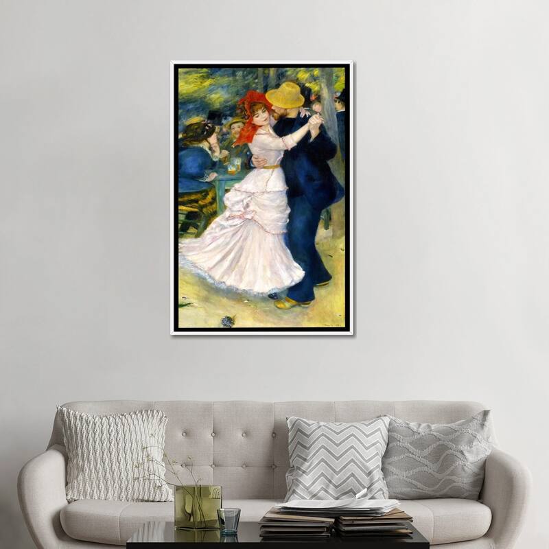iCanvas "Dance at Bougival" by Pierre-Auguste Renoir Framed Canvas Print