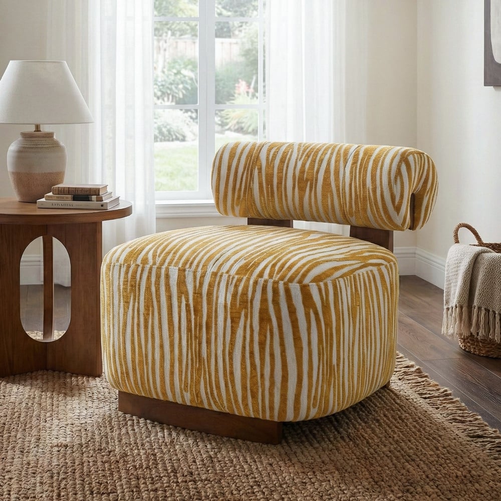 Furniture of America Orynt Modern Zebra Upholstered Accent Chair