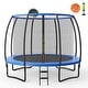 preview thumbnail 1 of 2, 8/10 Feet Recreational Trampoline with Basketball Hoop