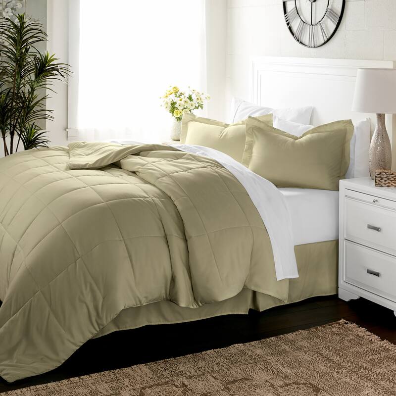 Luxury 8-piece Bed in a Bag Set by Becky Cameron - Herbal Sage - King