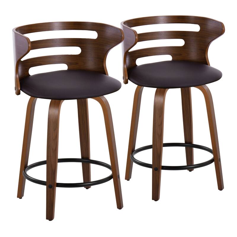 Carson Carrington Cranagh 24" Upholstered Counter Stools (Set of 2)