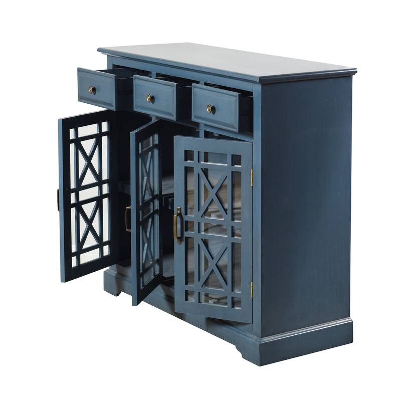 StyleCraft Archer Ridge Navy Blue 3 Drawer with 2 Door Sideboard