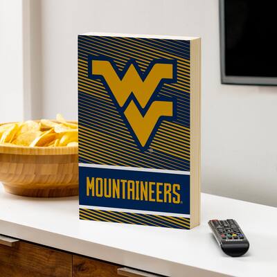 West Virginia University Wooden Tabletop Mantel Shelf Sign