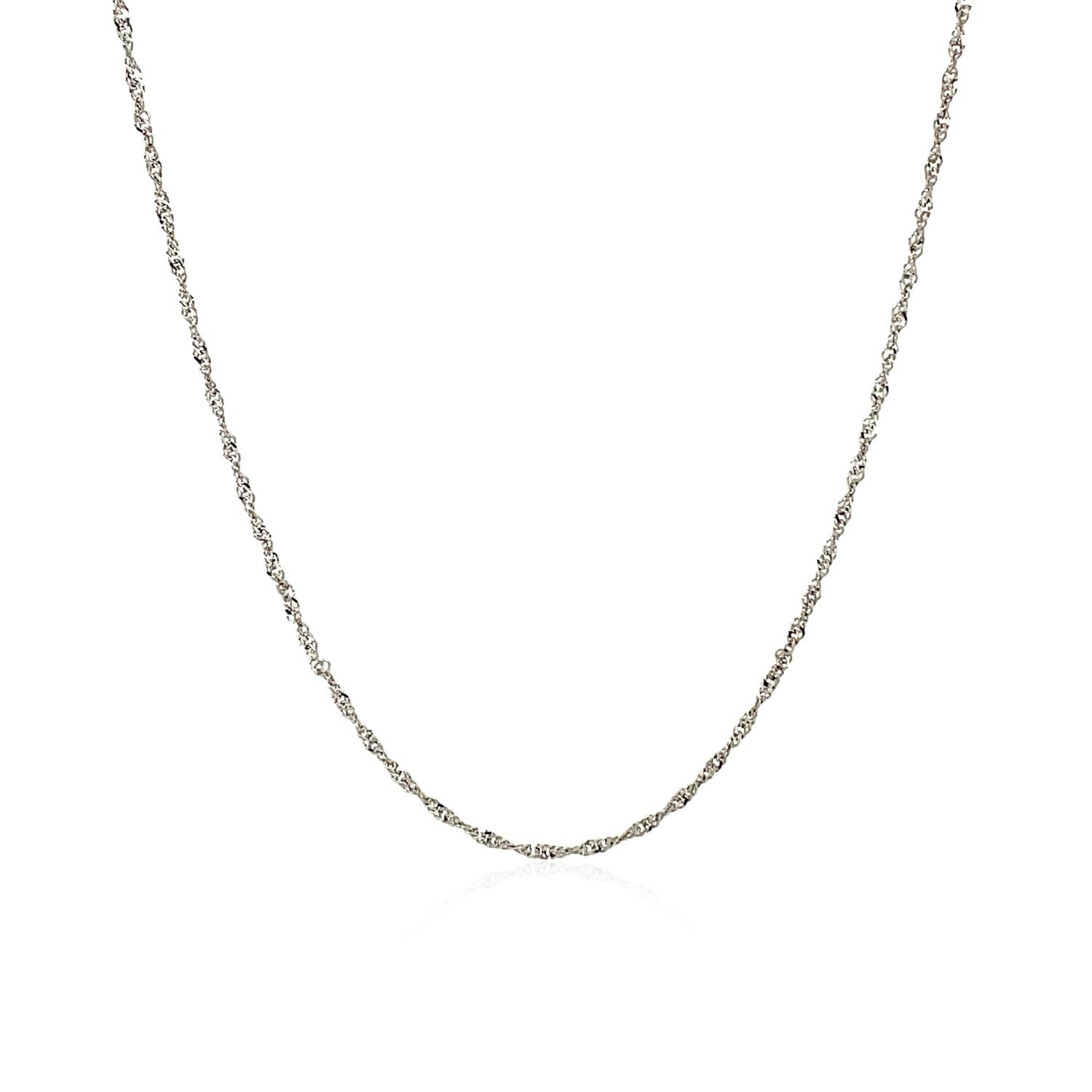MayaMila 10k White Gold Singapore Chain 1.0mm
