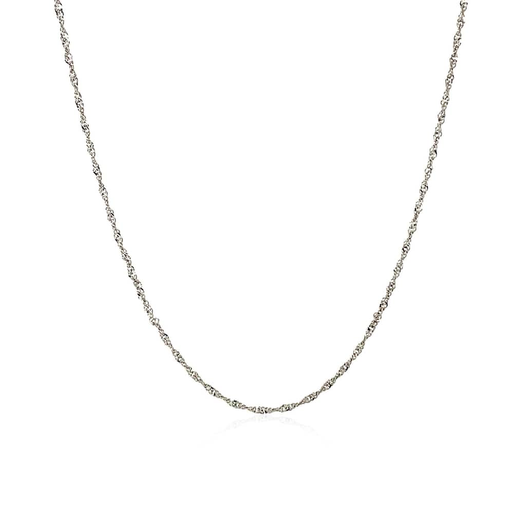 MayaMila 10k White Gold Singapore Chain 1.0mm