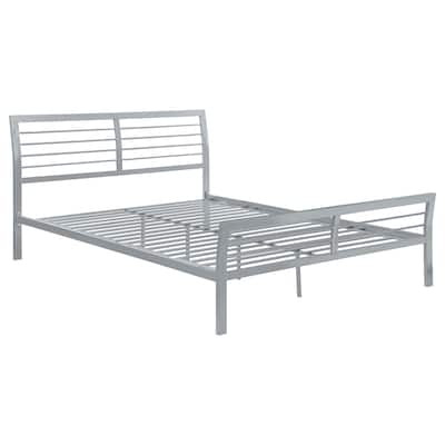 Cooper Contemporary Metal Open Frame Bed Silver