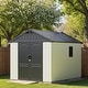 preview thumbnail 21 of 117, Patiowell 8' x 6' / 8' x 8' / 8' x 10 '/ 8' x 12' Plastic Outdoor Shed With Floor for Patio Furniture, Tools (Kick-It Shed)