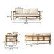 preview thumbnail 4 of 8, Brooklyn Outdoor Acacia Wood 3-Seater Sofa with Water-Resistant Cushions by Christopher Knight Home
