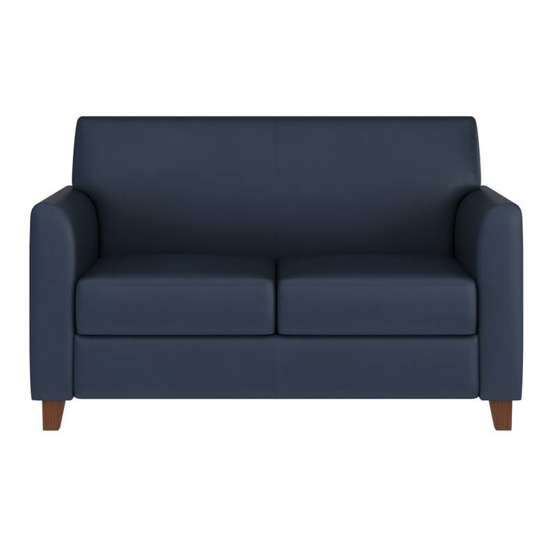 LeatherSoft Loveseat with Clean Line Stitched Frame