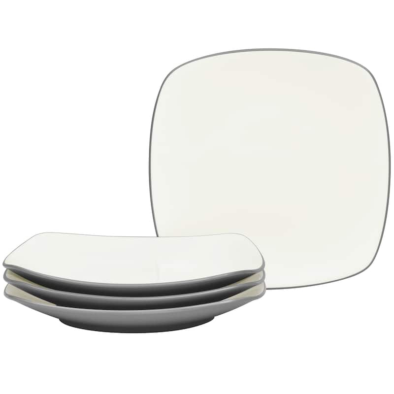 Noritake Colorwave Set Of 4 Square Dinner Plates, 10-3/4" - Slate