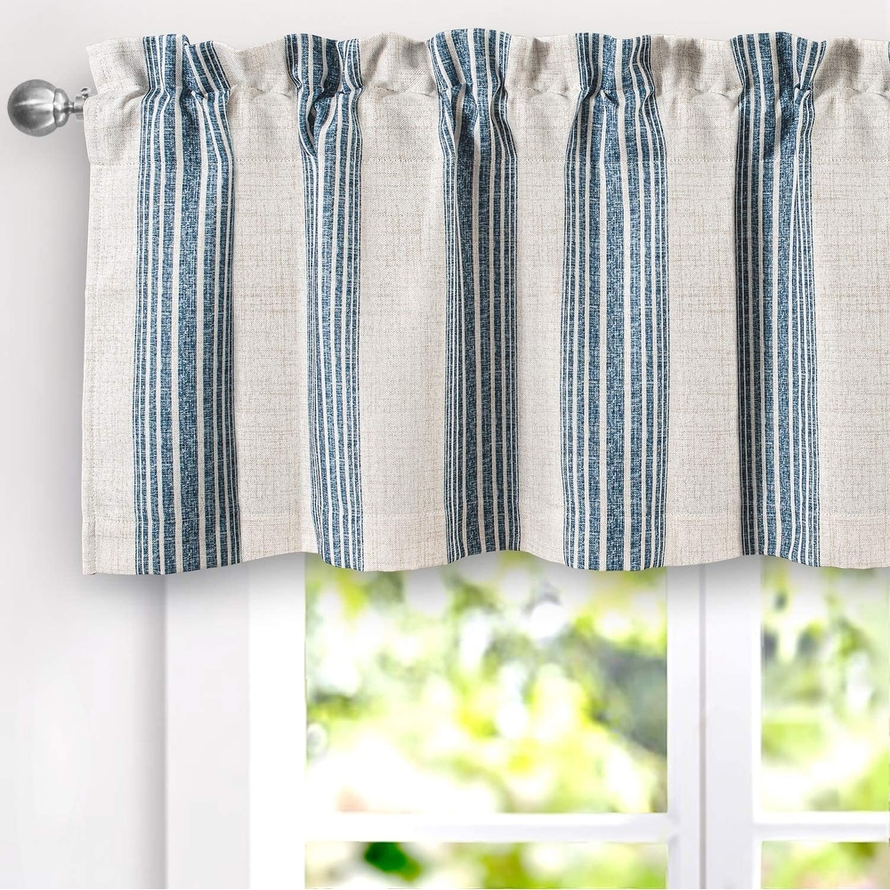 ivory cream ASCOT VALANCE stripes 58Wx24"center FLORAL SATINY STRIPES 2 availabl 