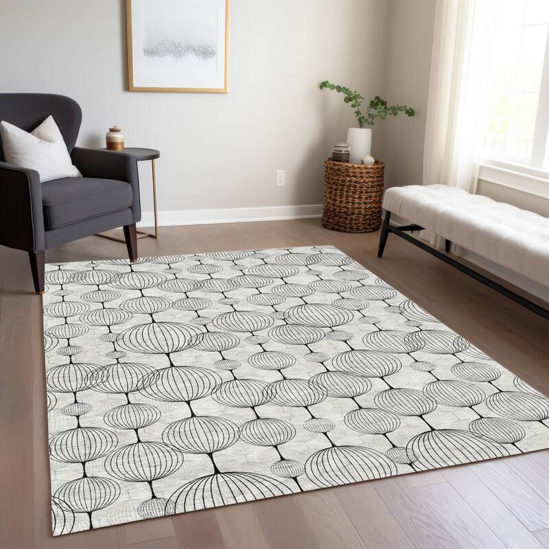 Machine Washable Indoor/ Outdoor Chantille Modern Decor Rug