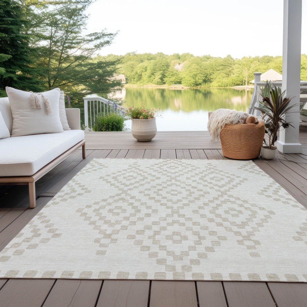 Machine Washable Indoor/ Outdoor Chantille Moroccan Boho Rug