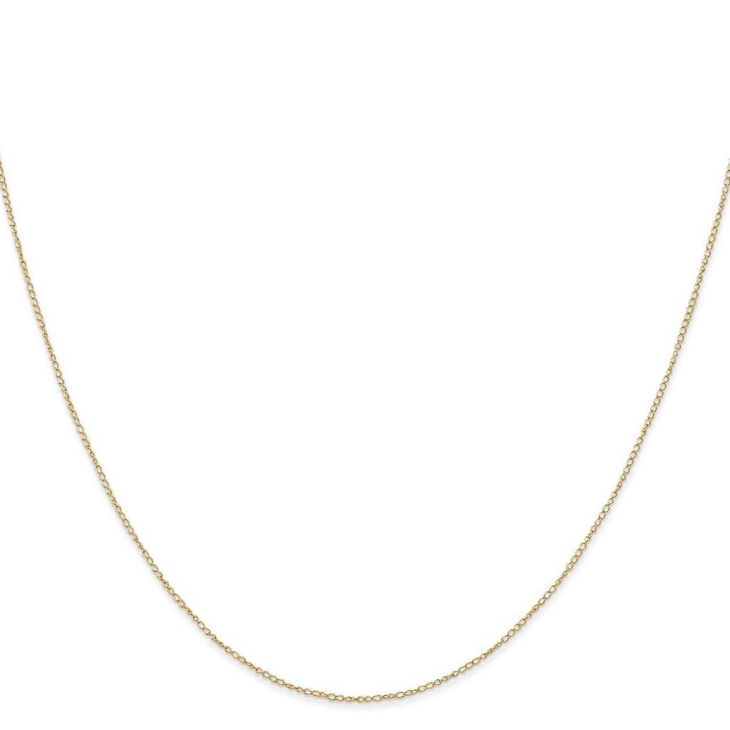 Curata 14k Yellow Gold Solid 0.42mm Carded Curb Chain Necklace Options: 16 18 20 24