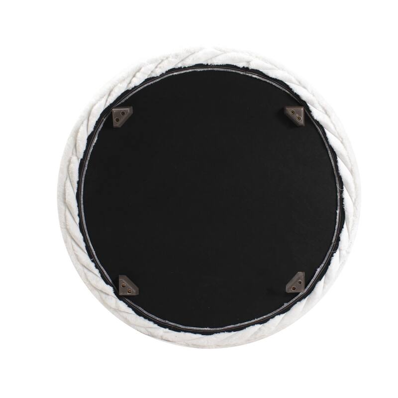 Universal Round Ottoman Shar Pei White