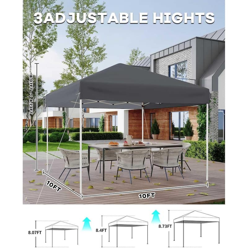 10x10 Heavy Duty Pop Up Canopy,Outdoor Canopy Tent with Portable Bag