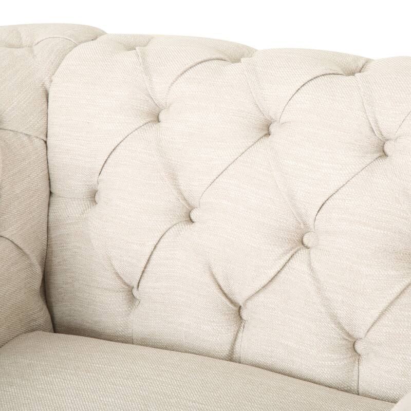 39" Upholstered Button Tufted Club Chair