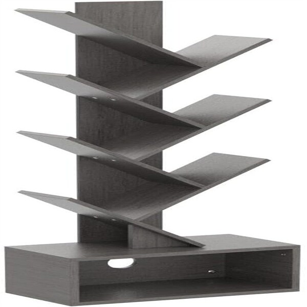 Tree Bookshelf 6 Shelf Retro Floor Standing Bookcase - 7.8