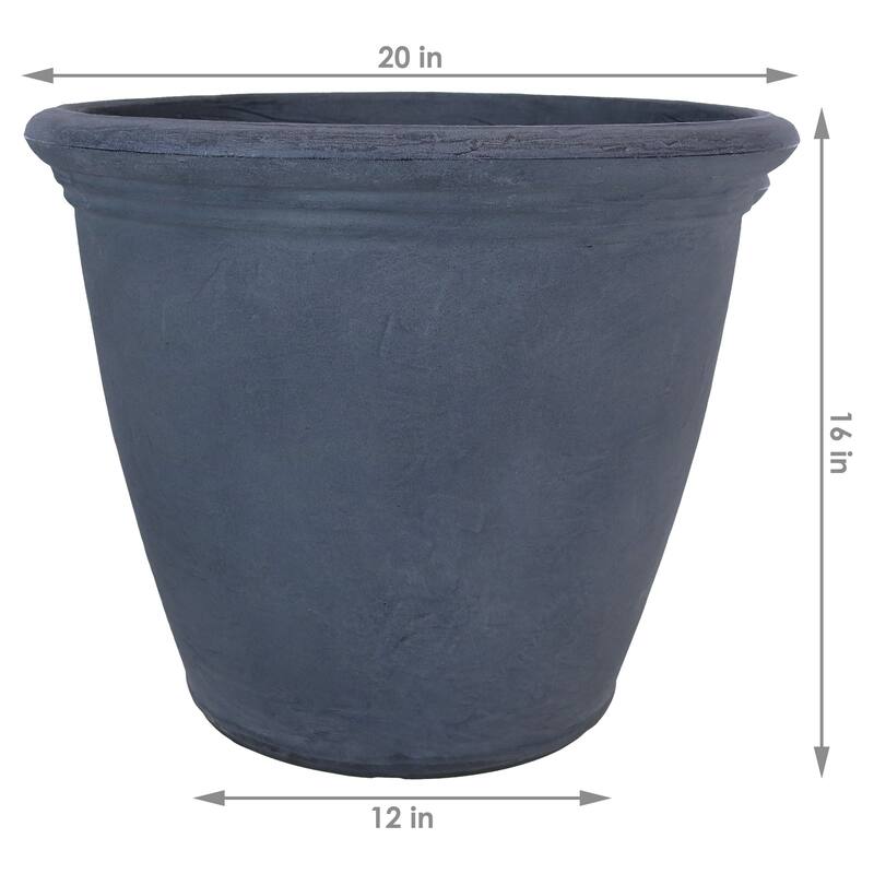 Sunnydaze Anjelica Outdoor Flower Pot Planter - 20-Inch - 2-Pack