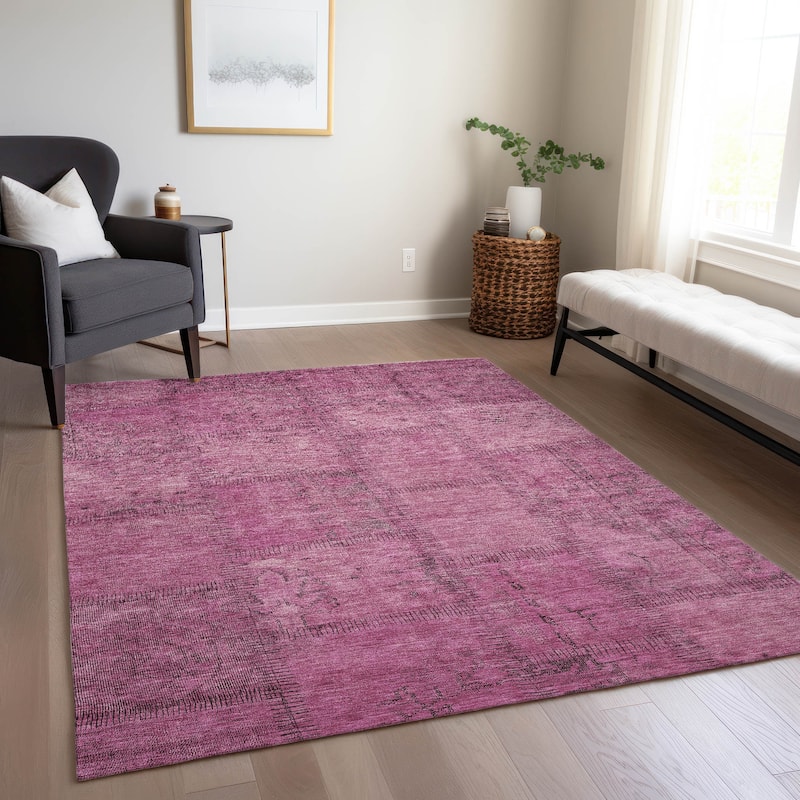 Machine Washable Indoor/ Outdoor Chantille Boho Traditional Rug