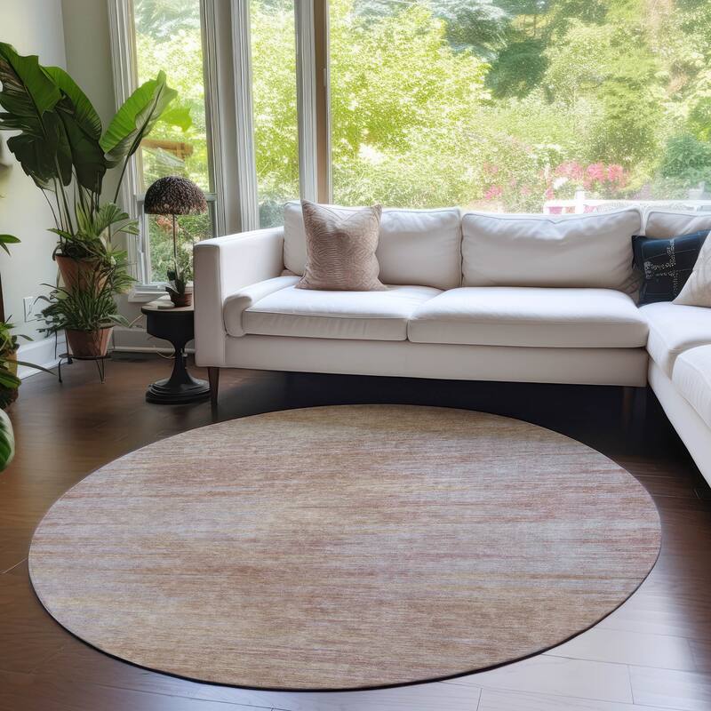 Machine Washable Indoor/ Outdoor Chantille Solid Ombre Rug