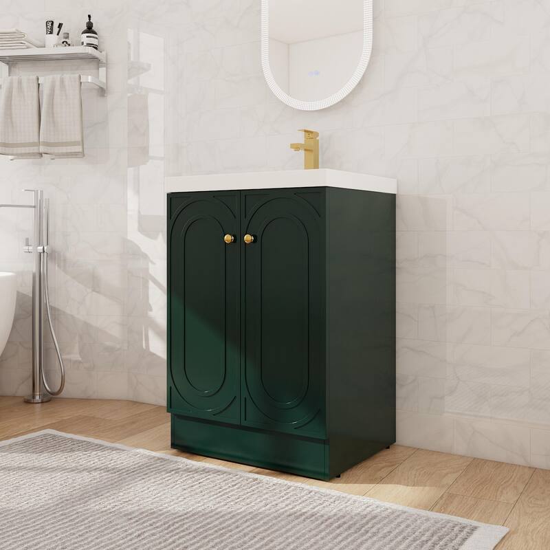 Beingnext 24"/30"/36" Bathroom Vanity with Sink, Freestanding Bathroom Vanity with Soft Close Door and Adjustable Shelf