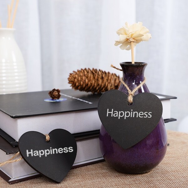 10 Wood Mini Chalkboard Hanging Tag Wedding Gifts Party Favors w/ Red Heart 