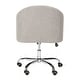 preview thumbnail 6 of 4, SAFAVIEH Amy Tufted Linen Chrome Leg Swivel Adjustable Office Chair - 24" x 22" x 31.9"