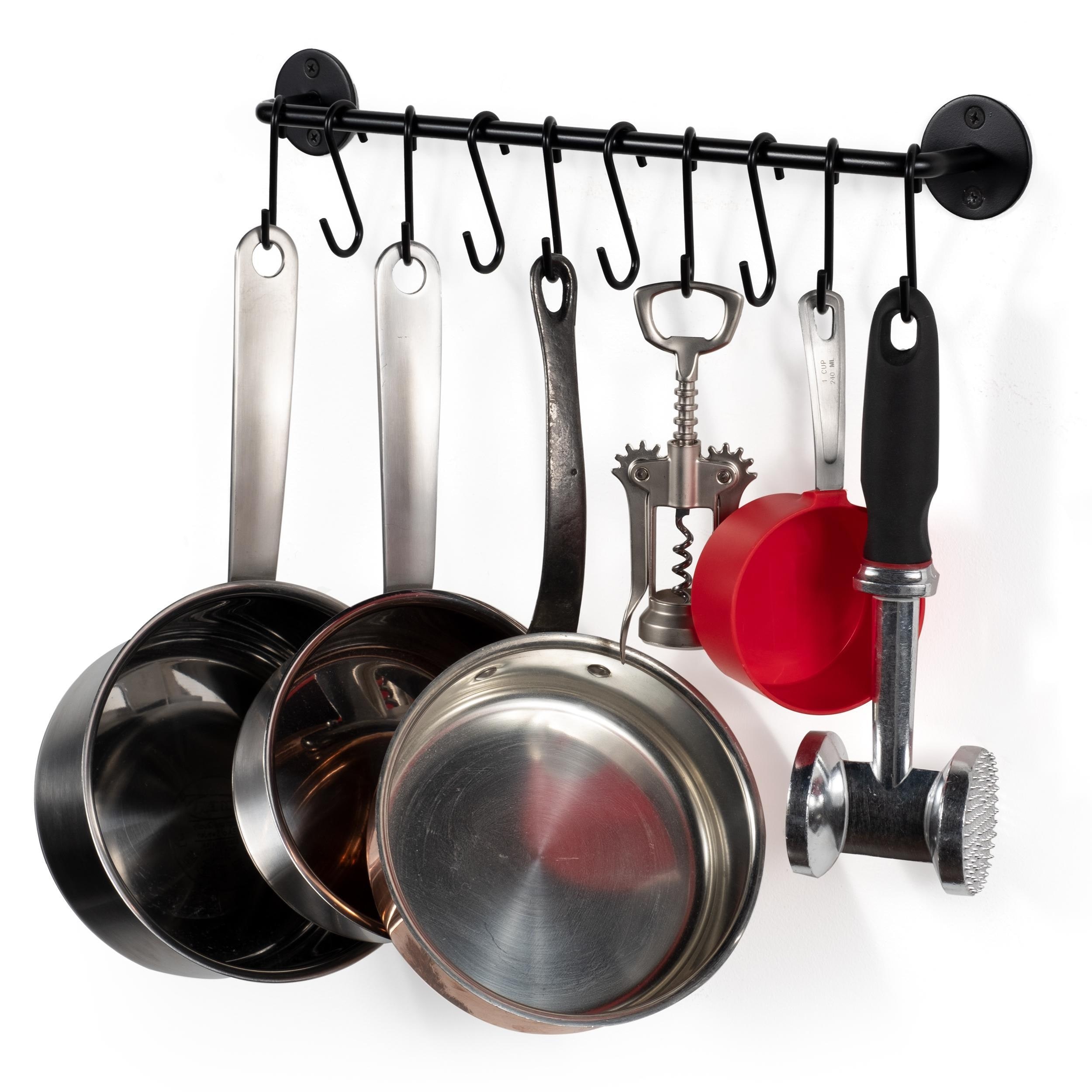 Wallniture Cucina 16 Kitchen Utensil Holder and Pot Organizer with 10 S  Hooks - On Sale - Bed Bath & Beyond - 33133531
