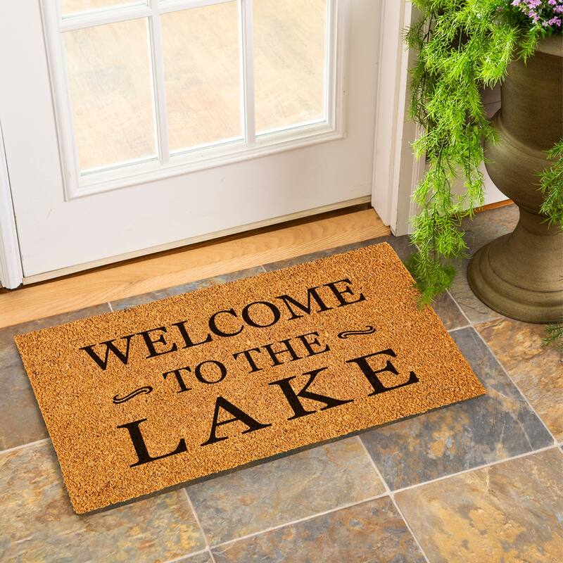 Coir Mat, Welcome to the Lake, 16" x 28"