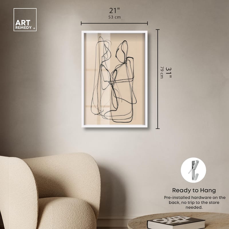 Embrace of Lines I Shadowbox by Art Remedy