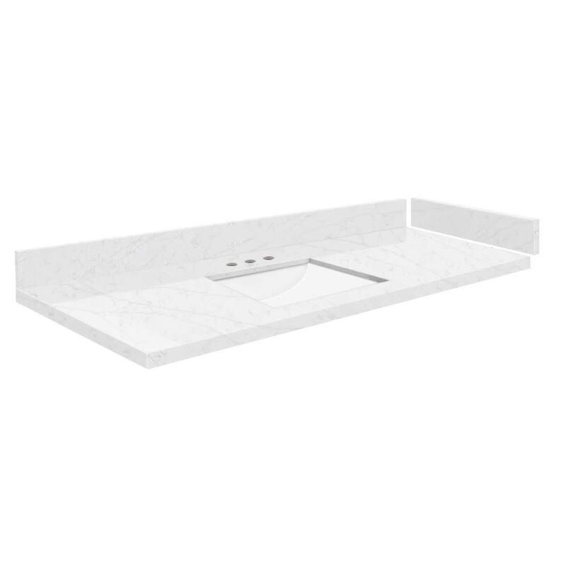 Transolid VT49.5x22-1RU-8 Silestone 50" Quartz Vanity Top with