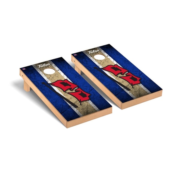 slide 2 of 5, University of Tulsa Golden Hurricane Vintage Cornhole Board Set