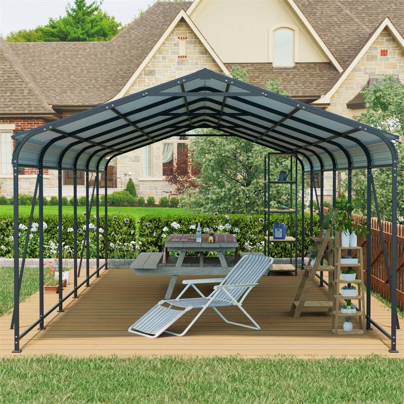 Heavy Duty Metal Carport with Galvanized Steel Roof and Frame