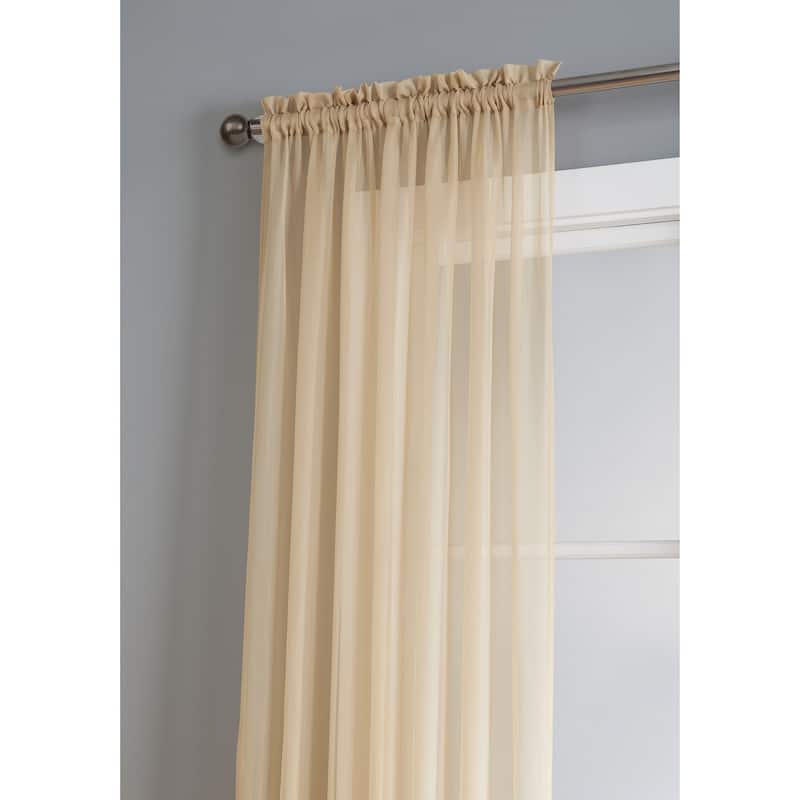 Window Elements Diamond Sheer Voile Extra Wide Curtains (Set of 2)