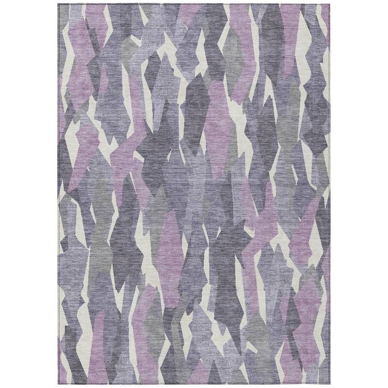 Machine Washable Indoor/ Outdoor Contemporary Dylan Chantille Rug