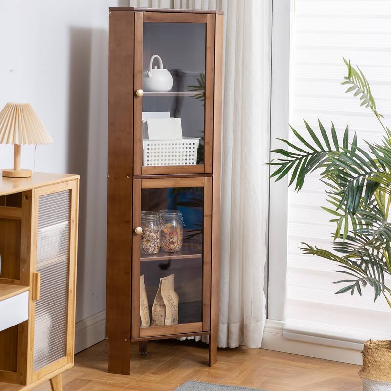 Wooden Cabinet with Doors and Shelves