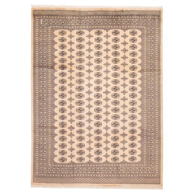ECARPETGALLERY Hand-knotted Finest Peshawar Bokhara Beige Wool Rug - 8'3 x 11'7