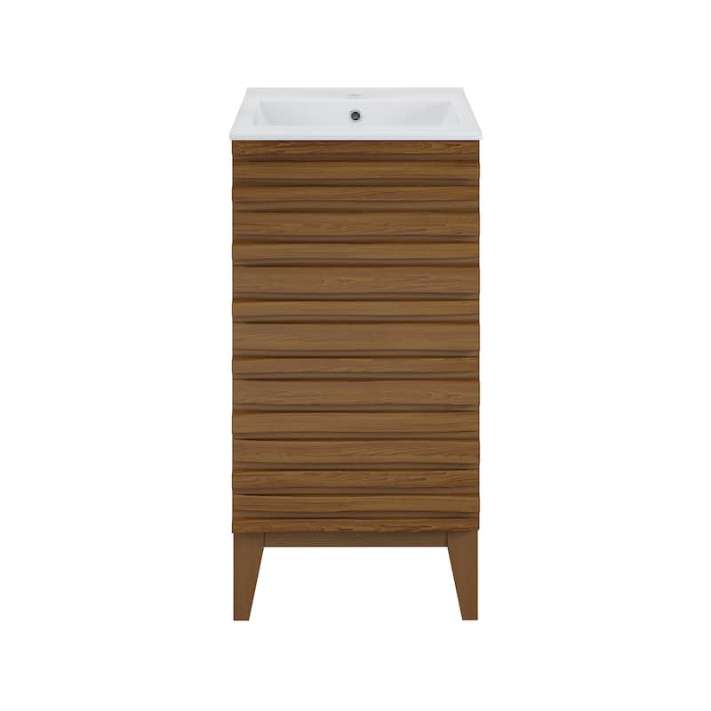 Cascade 18" Bathroom Vanity In Walnut