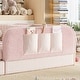 preview thumbnail 116 of 124, Twin/Full/Queen Teddy Fleece Floor Bed with Upholstered Safety Rails and Pocket