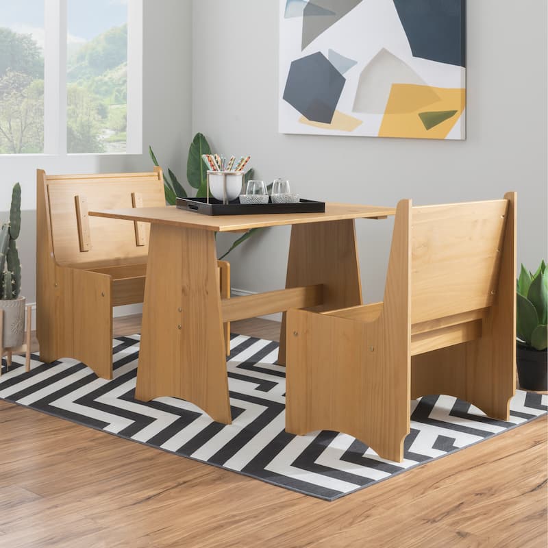 Beatty Farmhouse Rectangle Breakfast Table - Honey Brown