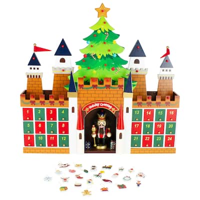 20.5" Nutcracker Castle Christmas Advent Calendar Decoration - Multicolor