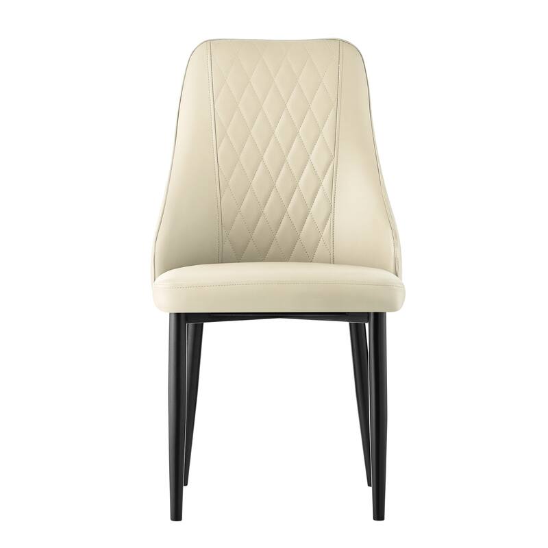 Faux Leather Upholstered Dining Chairs Set of 2 - 35.63"H x 17.72"W x 17.32"D